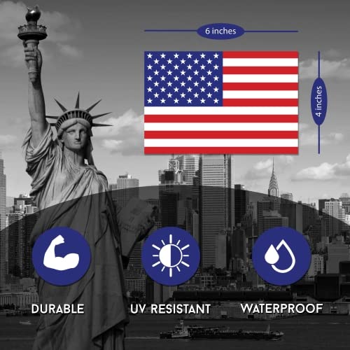 Magnet Me Up American Flag Car Magnet Decals, Opposing 2 Pack, 4X6 Inches, Heavy Duty Automotive Magnet For Car Truck Suv