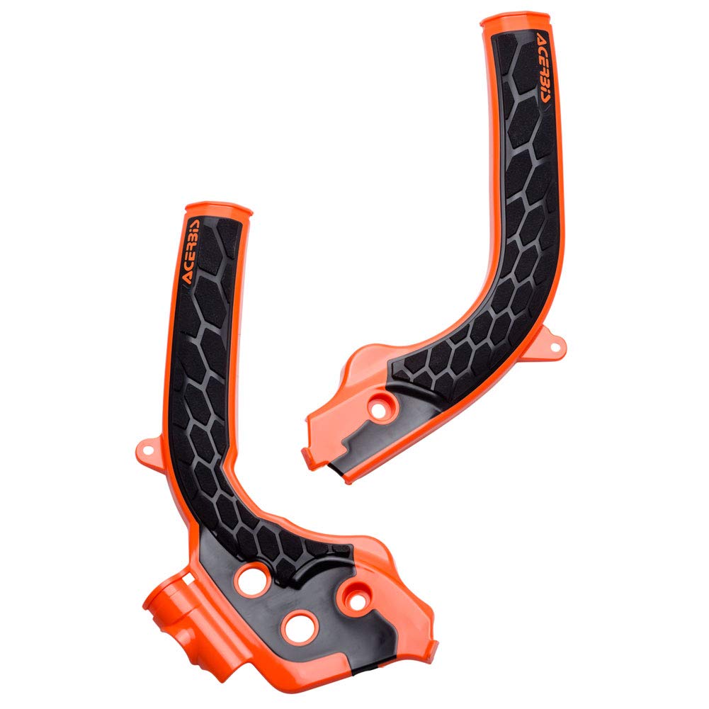 Acerbis X-Grip Frame Guards 16 Ktm Orange/Black - Fits: Ktm 300 Xc-W (E-Start) 2017-2018