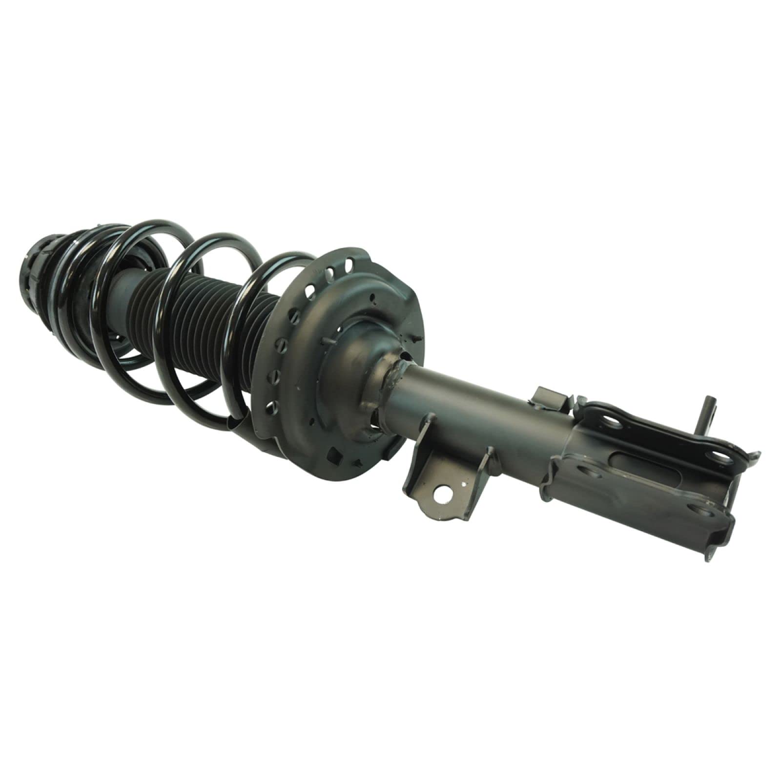 TRQ Front Left Strut & Coil Spring Assembly for 2012-2017 Hyundai Accent, Kia Rio - Driver's Side Replacement Part