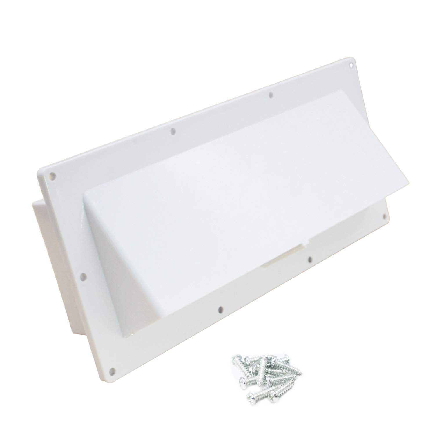 X-Haibei Rv Range Hood Exhaust Vent Cover, Stove Bathroom Vent Cover Outside Damper For Motorhome Trailer Camper (White)