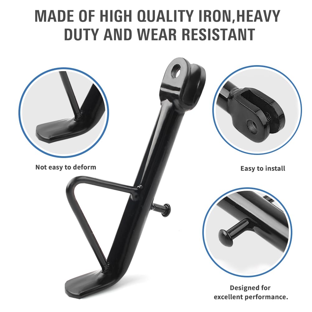 Three T 16cm Universal Kickstand Foot for ATV, Dirt Bikes, Scooters & E-Bikes - Side Stand Support for Off-Road Vehicles