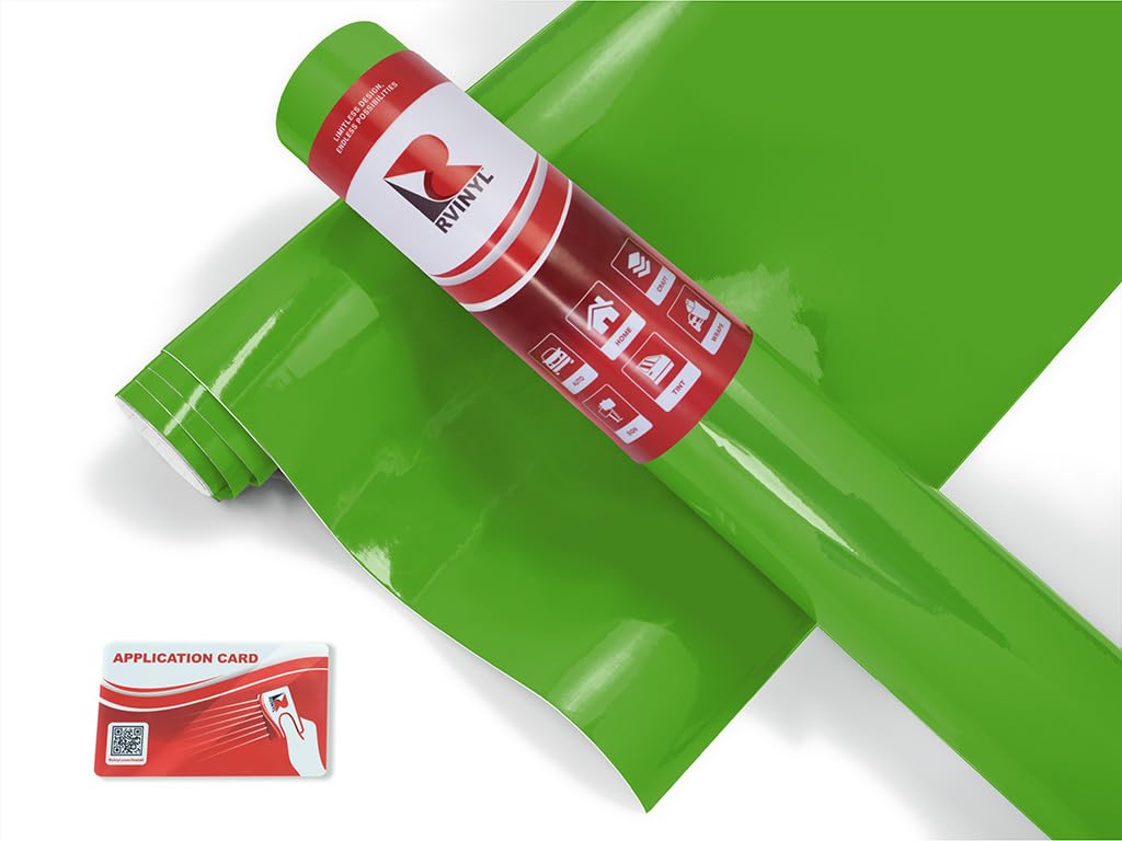 Avery Dennison Sw900 758-O In Gloss Grass Green Dual Layered Vinyl Car Supreme Wrapping Film - 2Ft X 5Ft - Vehicle Sheet Roll
