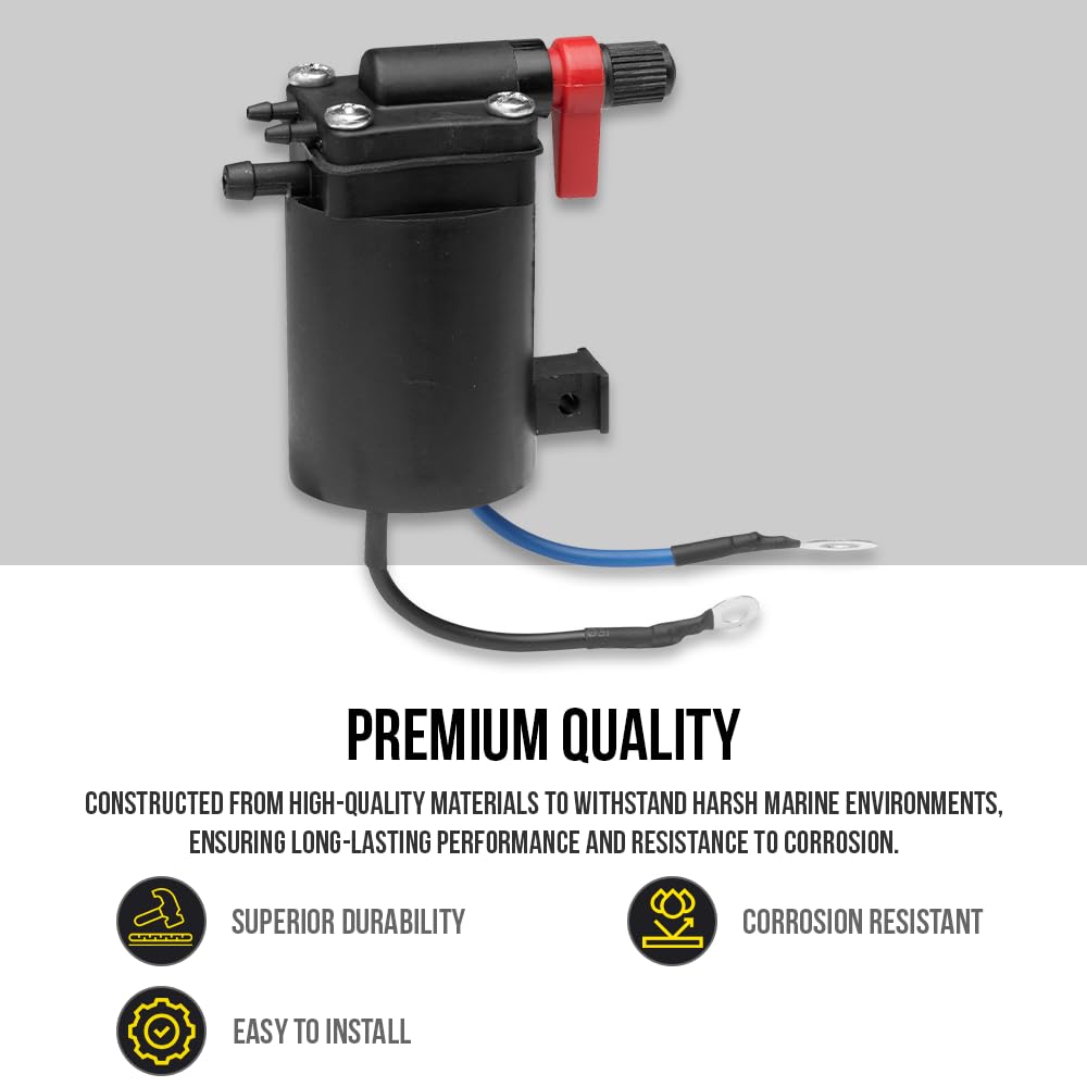 Fasworx Fuel Primer Choke Solenoid Valve Compatible With Omc Johnson Evinrude 9.9-300 Hp 1980-2005 Outboard 5007356 5828665 3979