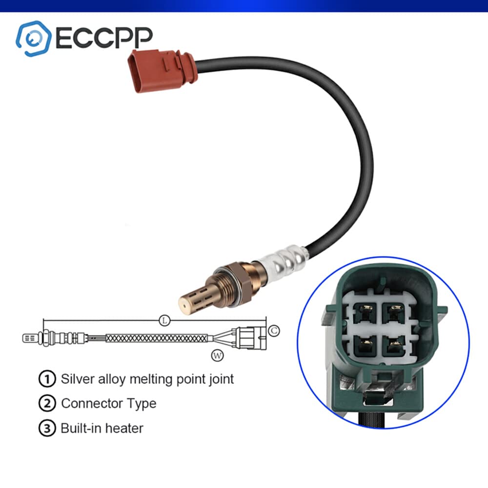 ECCPP O2 Oxygen Sensor Downstream Fit for VW Beetle 1.8L 1.9L 2.0L 2.5L, for VW Golf 1.8L 1.9L 2.0L, for VW Golf City 2.0L, for