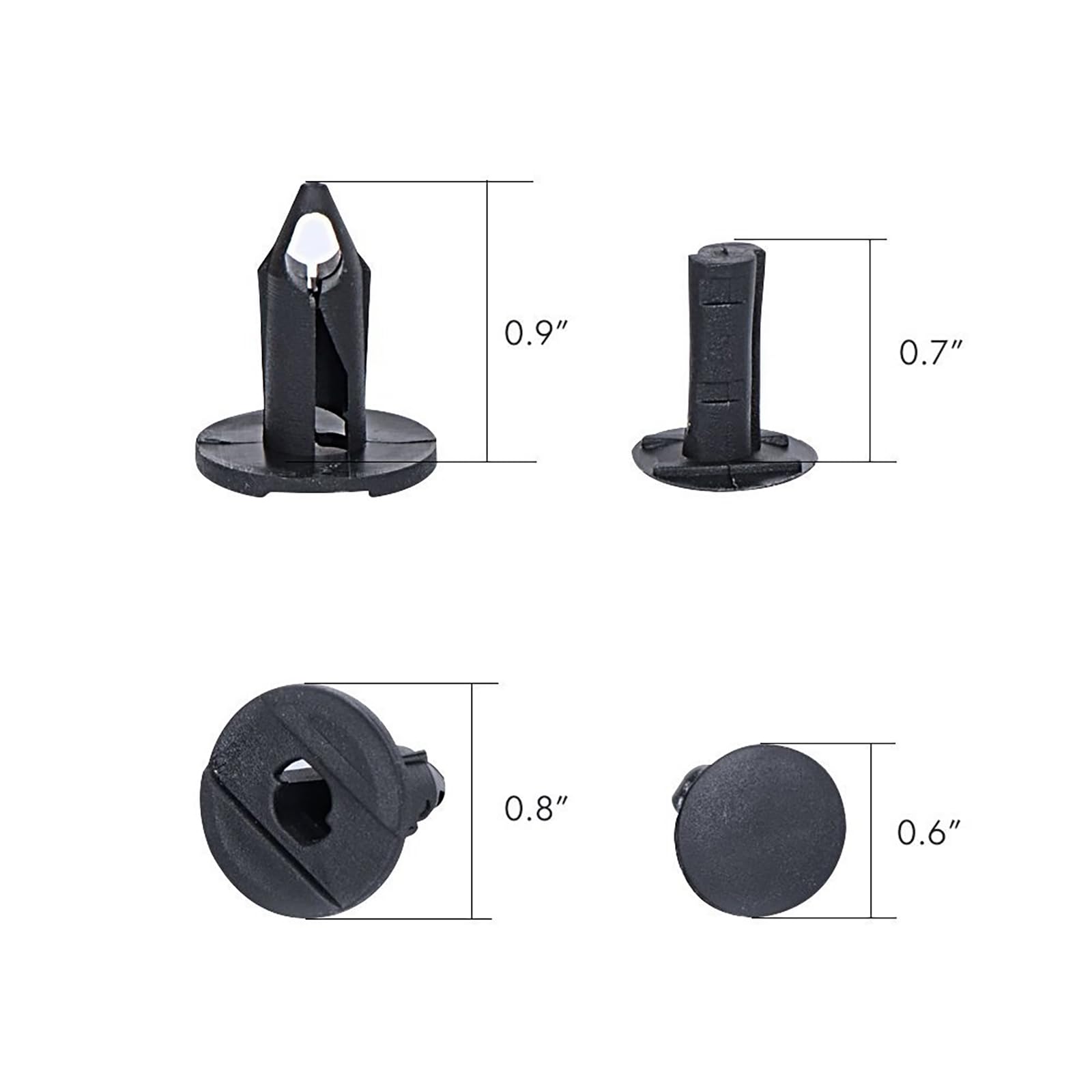 Hooke Road Grill Fastener Retainer Clips Grille Plastic Bolts Tube Hole Cover Kit For 2007-2025 Jeep Wrangler Jk Jl & Unlimited
