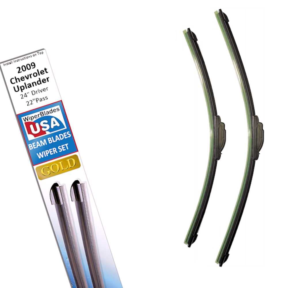 Beam Blade Wipers Set For 2009 Chevrolet Uplander Replacement Set - Wiperbladesusa Gold Beam Wiper Blades Wipers Set