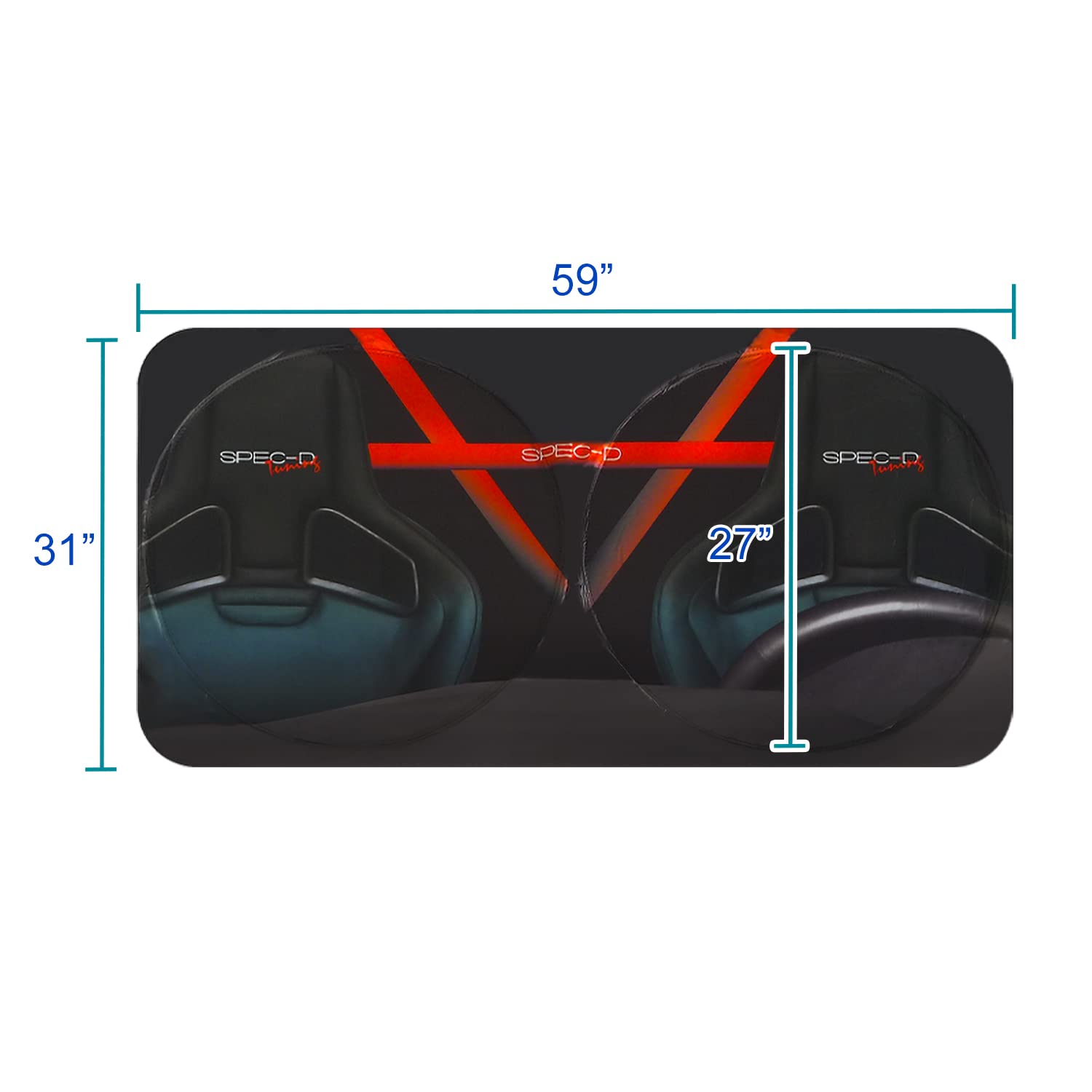 Spec-D Tuning 59''X31'' Car Sun Block Sunshade Windshield Protector
