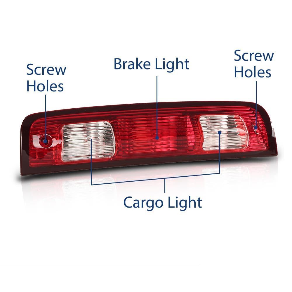 Pit66 3Rd Third Brake Light Compatible With Dodge Ram 1500 2009-2017/ Fit Dodge Ram 2500 3500 2010-2017 W/O Bulbs And Wiring Har