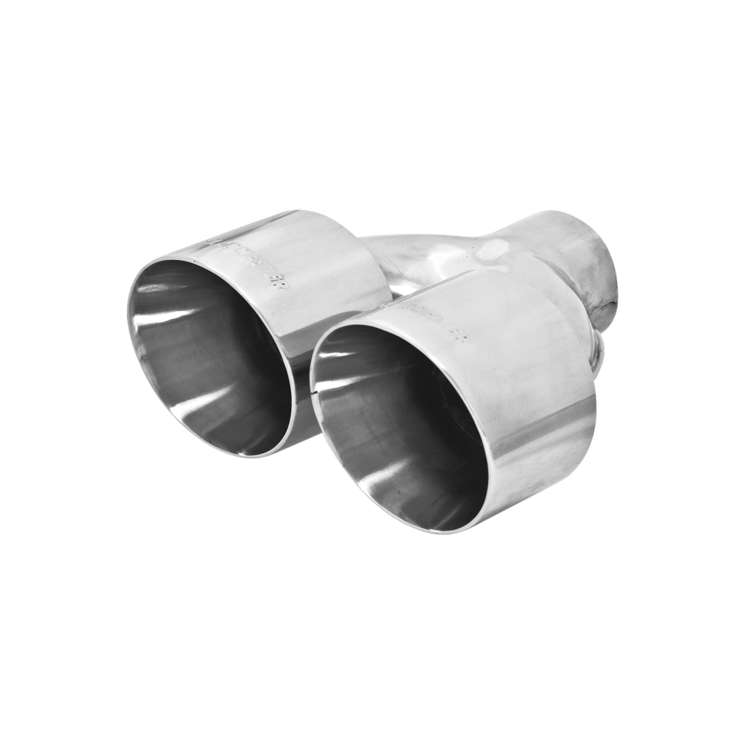 Flowmaster 15391 Exhaust Tip Dual 4 Inch Angle Cut Polished 304 Stainless Steel Fits 2.50 Inch Tubing Weld on