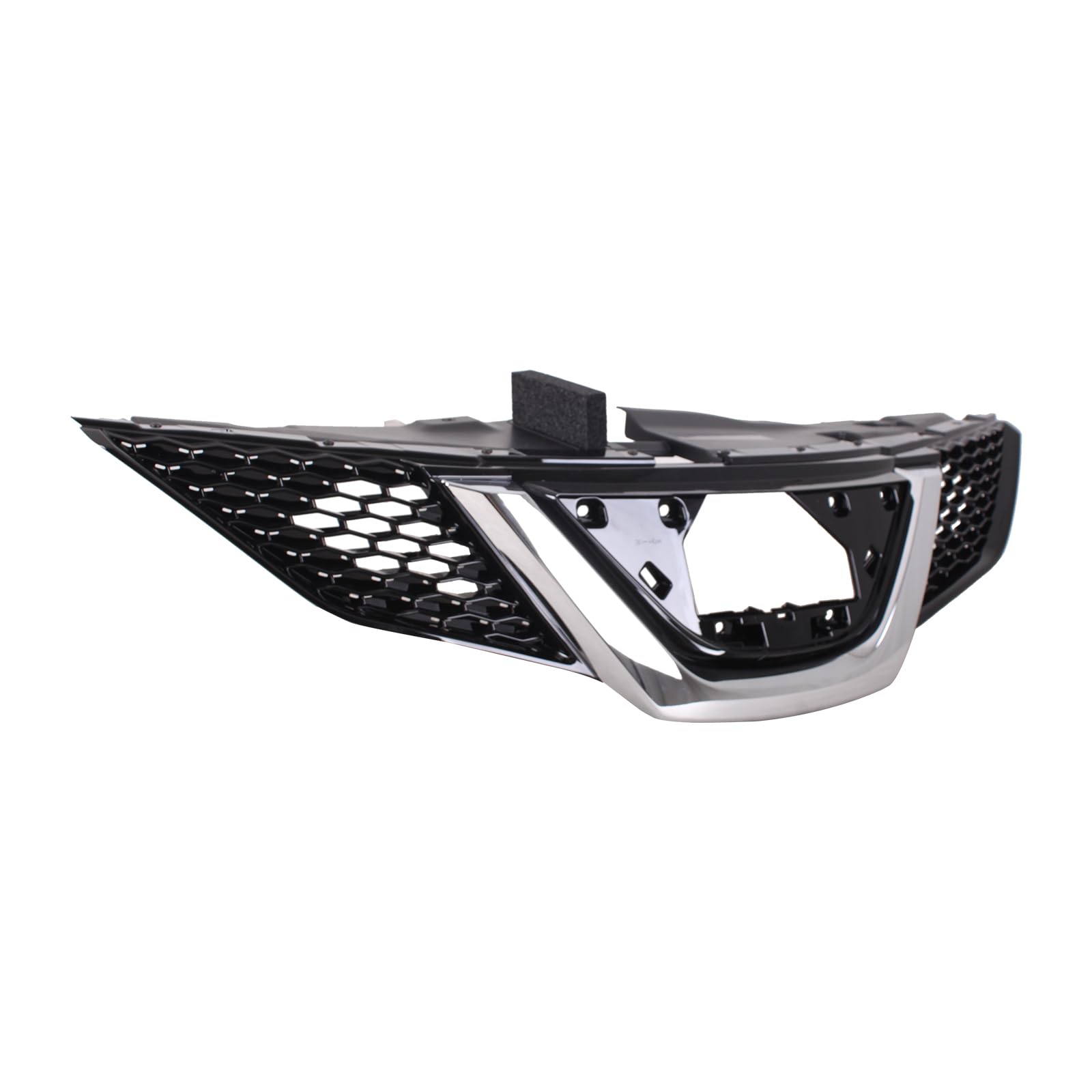 TYG (CAPA QUALITY) Front Grille Compatible with 2018-2019 Nissan Rogue w/o Intelligent Cruise Cont with Chrome Molding, ABS OEM