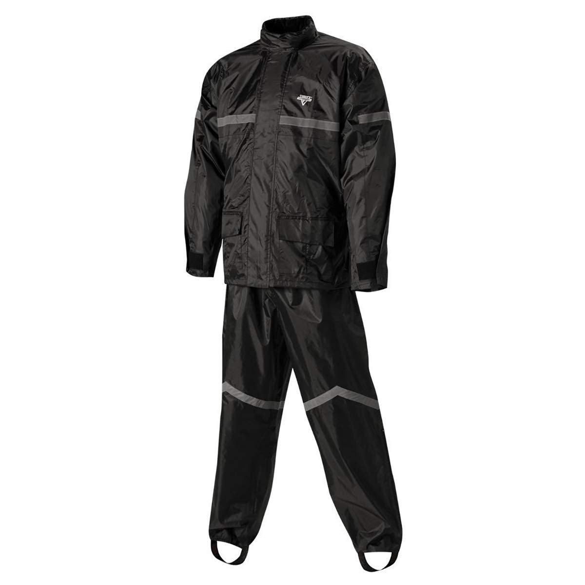 Nelson Rigg Stormrider Rain Suit; 100% Waterproof, Pants And Jacket Included With Reflective Striping (Black, Medium)