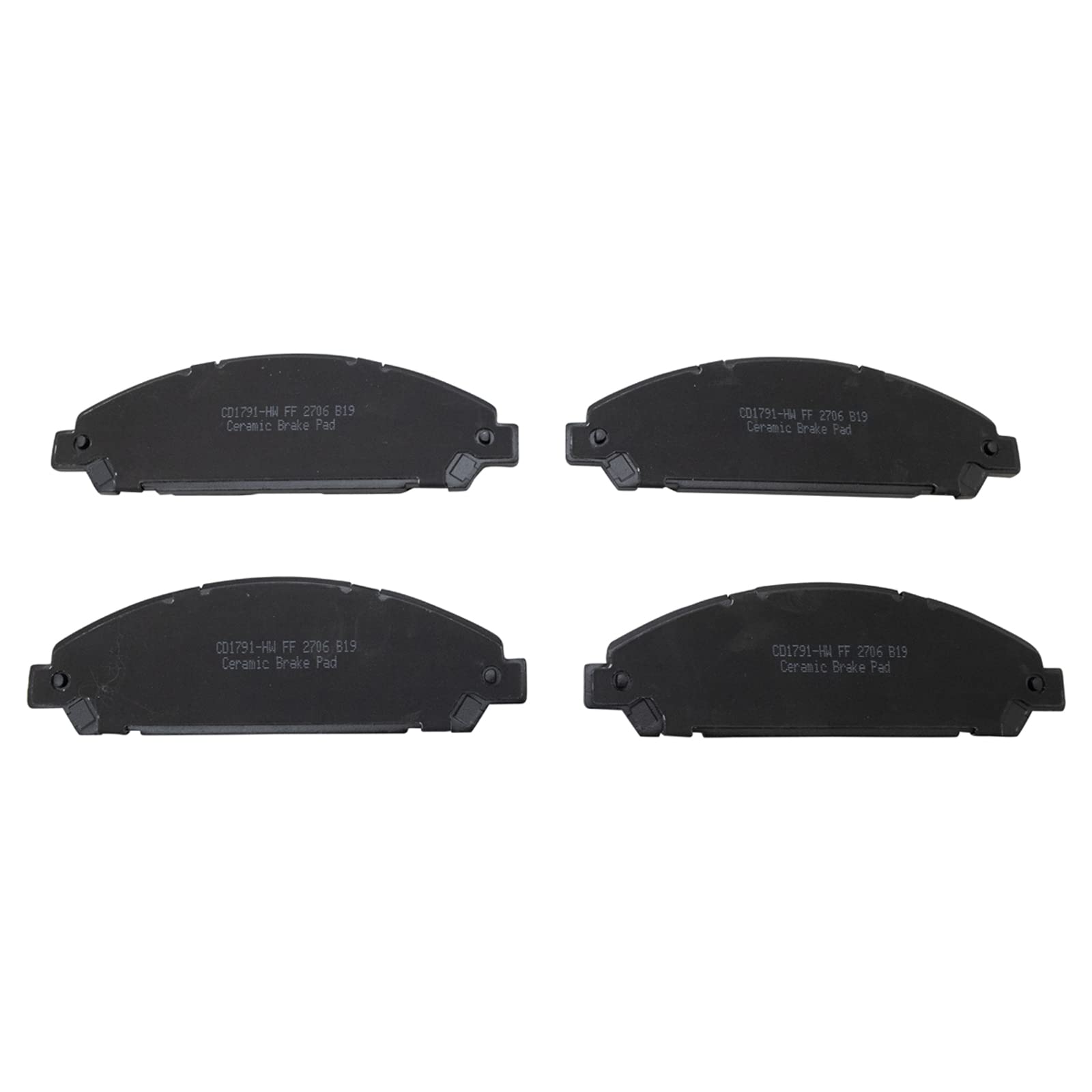 TRQ Front Brake Pads Ceramic Compatible with 2015-2017 Ford Mustang