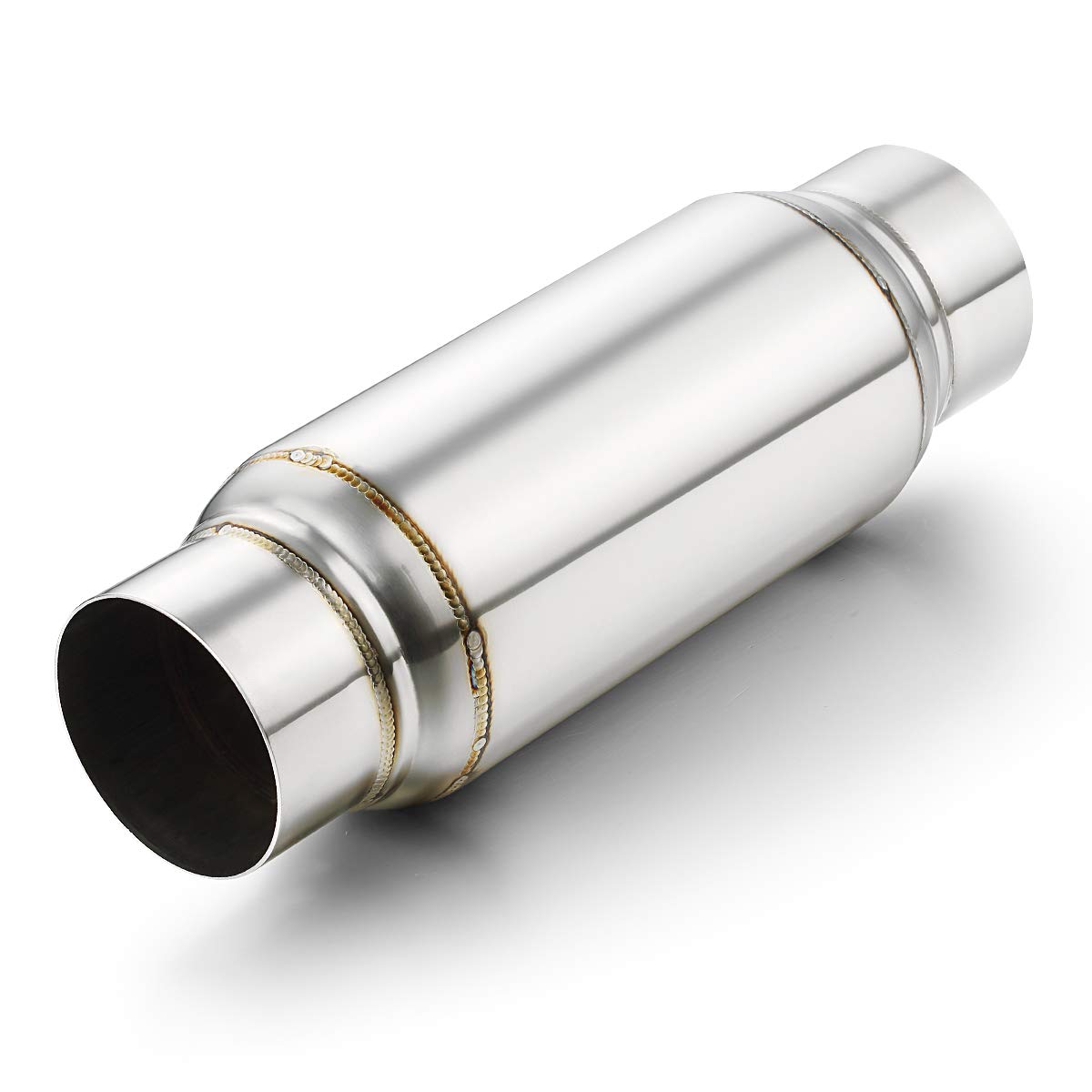 Exhaust Resonator 3' Inlet, A-Karck 3' Inlet 3' Outlet 12' Overall Length Muffler Resonator Deep Tone Clear Up Rasp