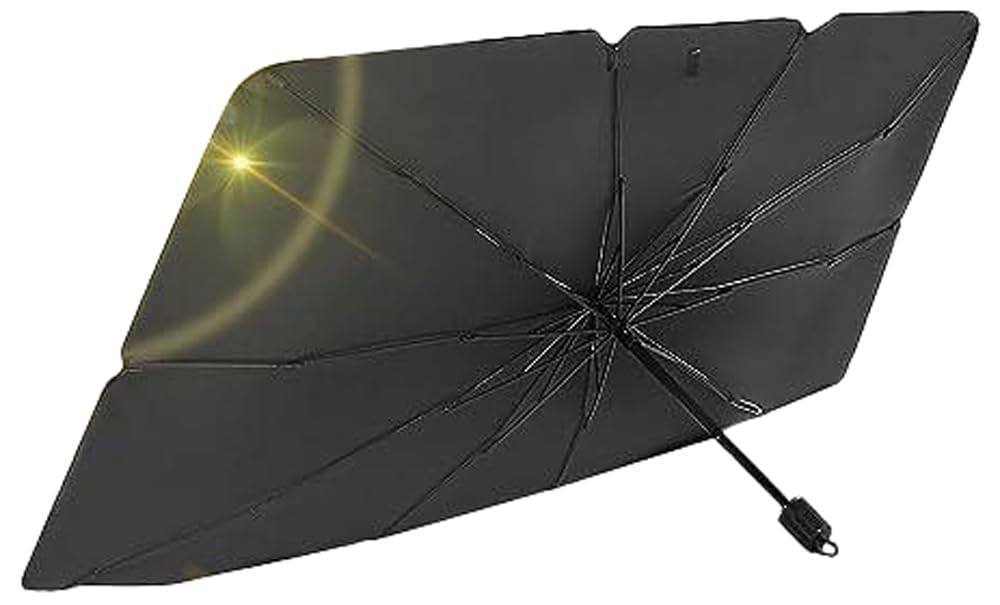 Sharpai Sedan Suv Car Sun Shade For Windshield Uv Rays And Heat Sun Visor Protector,Foldable Windshield Sun Shade Umbrella,Keep