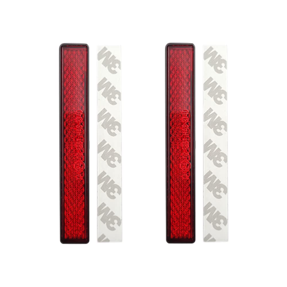Stick-On Rectangular Reflectors - Safety Spoke Reflective Quick Mount Custom Accessories Adhesive Reflector For Cars, Trailer, M