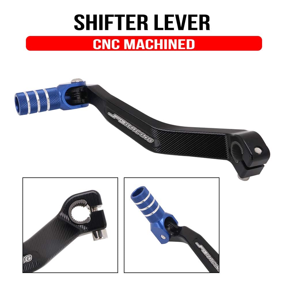 Jfg Racing Dirt Bike Shifter,Folding Motorcycle Gear Shift Lever Cnc Yz85 2002-2024/Yz65 2018-2024/Yz125 Yz250 05-24/Yz125X 17-23/Yz250X 16-23/Yz125G Yz250G 2016-Blue