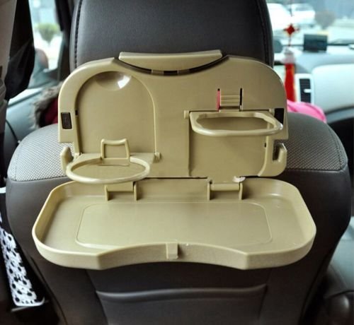 GION Car Cup Holder Tray // Car Backseat Food Tray // Travel Dining Tray Stand Holder for Car Back Seat (1Pcs) (Multicolor)