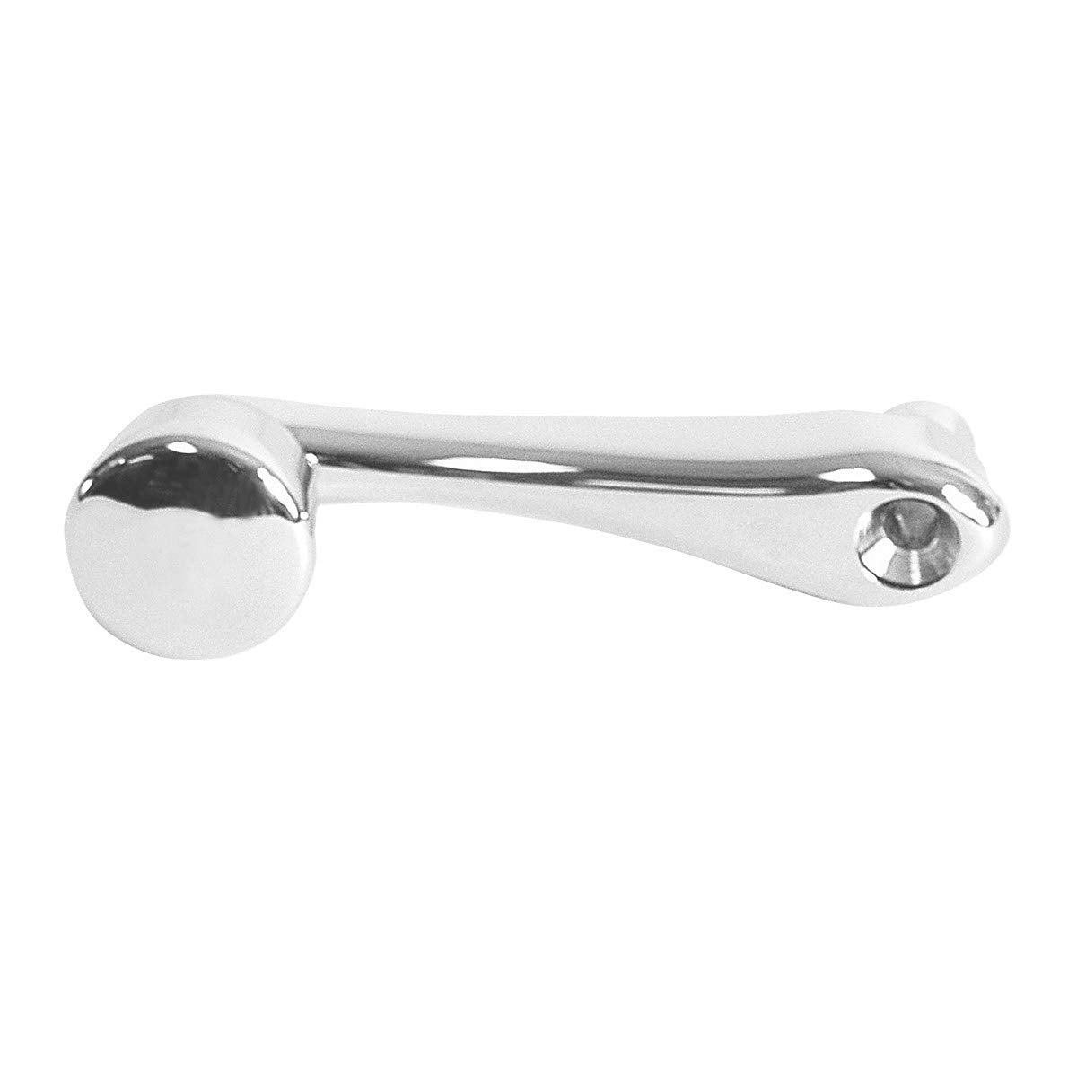 Gg Grand General 54978 Chrome Die Cast Window Crank- Plain, Slot Adapter For Peterbilt, Kenworth, International