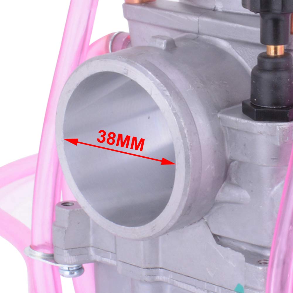 Jfg Racing Pwk 38Mm Carburetor,38Mm Carb Jet Carburetor For Beyond 150Cc Engine Dirt Bike Pit Bike Motorcycle Atv Utv Scooter Moto Mini Bike Go Kart