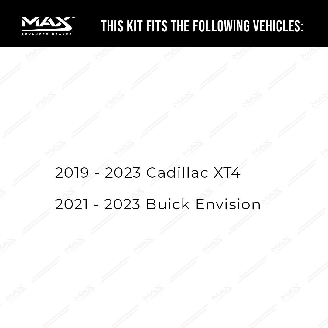 Max Advanced Brakes Rear Brake Kit Compatible With 2019-2021 2022 2023 Cadillac Xt4 Compatible With Buick Envision Replacement P