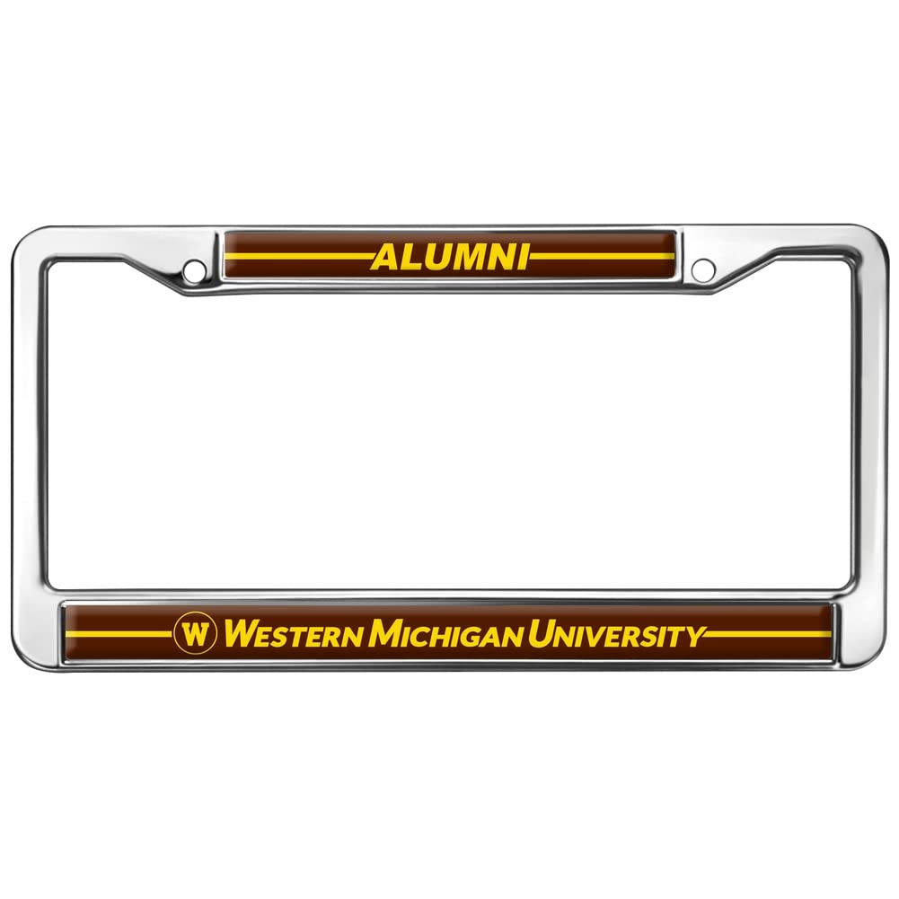 Western Michigan Alumni Logo Full Size Standard License Plate Metal Frame