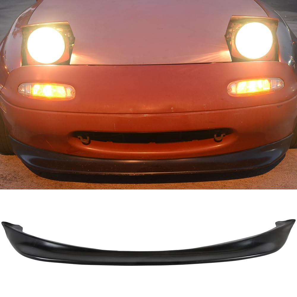 Front Bumper Lip Compatible with 1990-1997 Mazda Miata Coupe & CONVERTIBLES, 1x GV Type 2 Bumper Lip PU Front Lip Spoiler Splitt