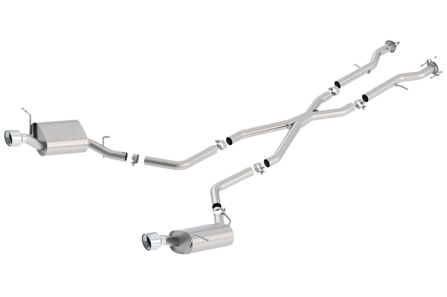 BORLA 140449 Cat-Back Performance Exhaust System for Dodge Durango R/T V8 T-304 Stainless Steel S-Type Sound Dual Split Rear Exi