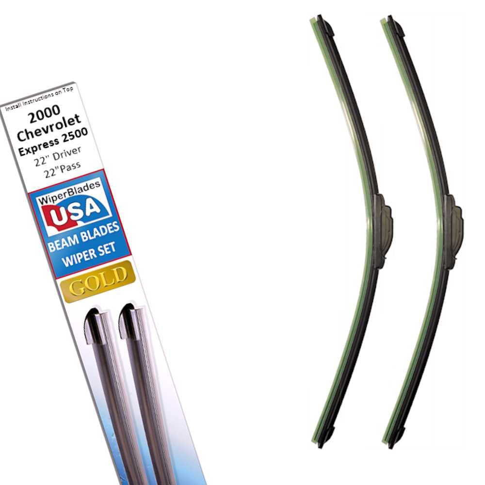 Beam Blade Wipers Set For 2000 Chevrolet Express 2500 Replacement Set - Wiperbladesusa Gold Beam Wiper Blades Wipers Set