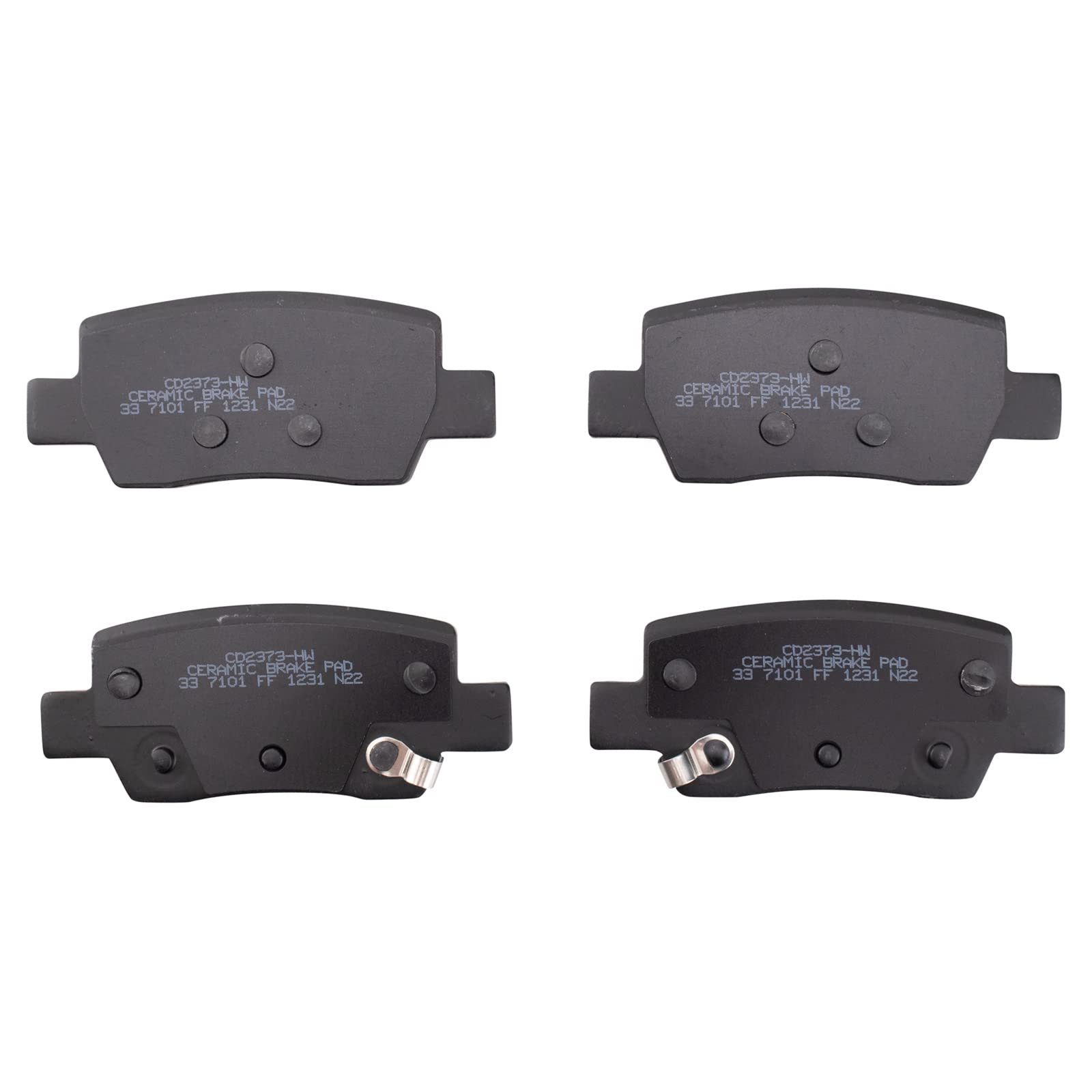 TRQ Rear Brake Pads Ceramic Compatible with 2021 Kia Seltos