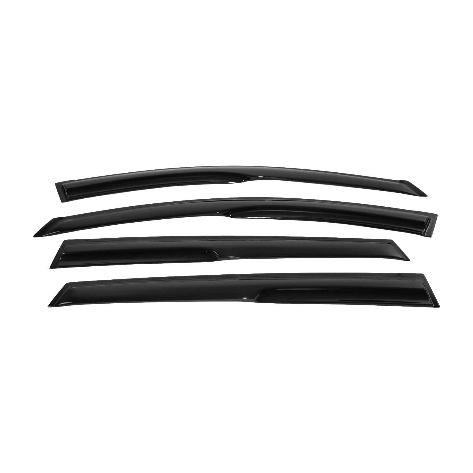 Window Visor Compatible with 2013-2018 Toyota RAV4 XU50, Acrylic Smoke Tinted & Semi-Transparent by IKON MOTORSPORTS