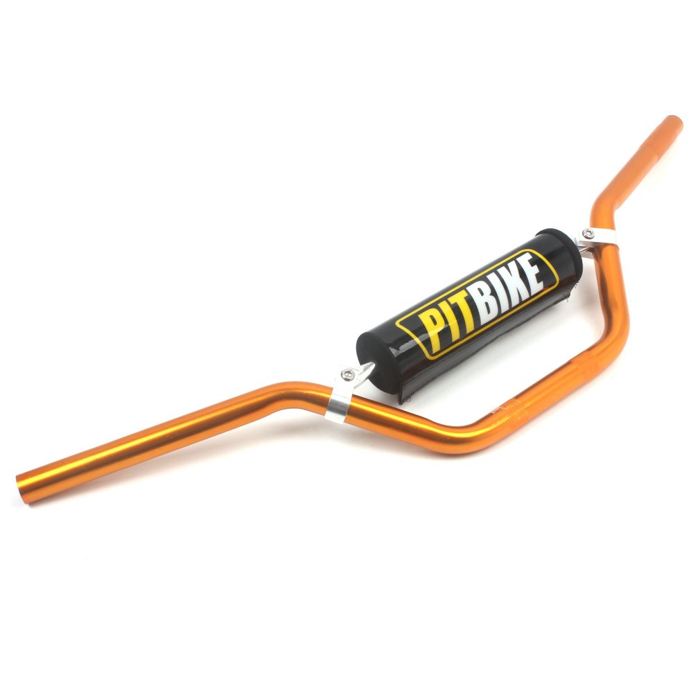 WEIYINGSI 7/8 Inch Aluminum Dirt Bike Handlebars with Foam Pad & Grips - Gold & Blue