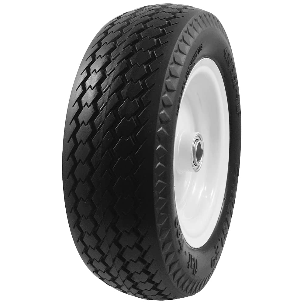 Universal Fit Hand Truck Tire and Wheel Flat Free - Includes Adapter Kit