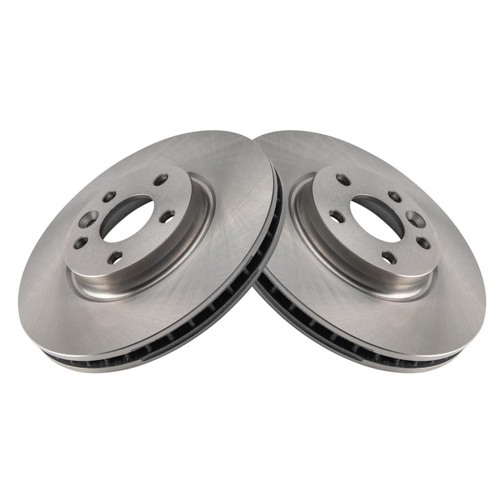 Trq Front Brake Rotors Set Vented Compatible With 2012-2015 Land Rover Range Rover Evoque 2011-2018 Volvo S60 2007-2016 S80 2015