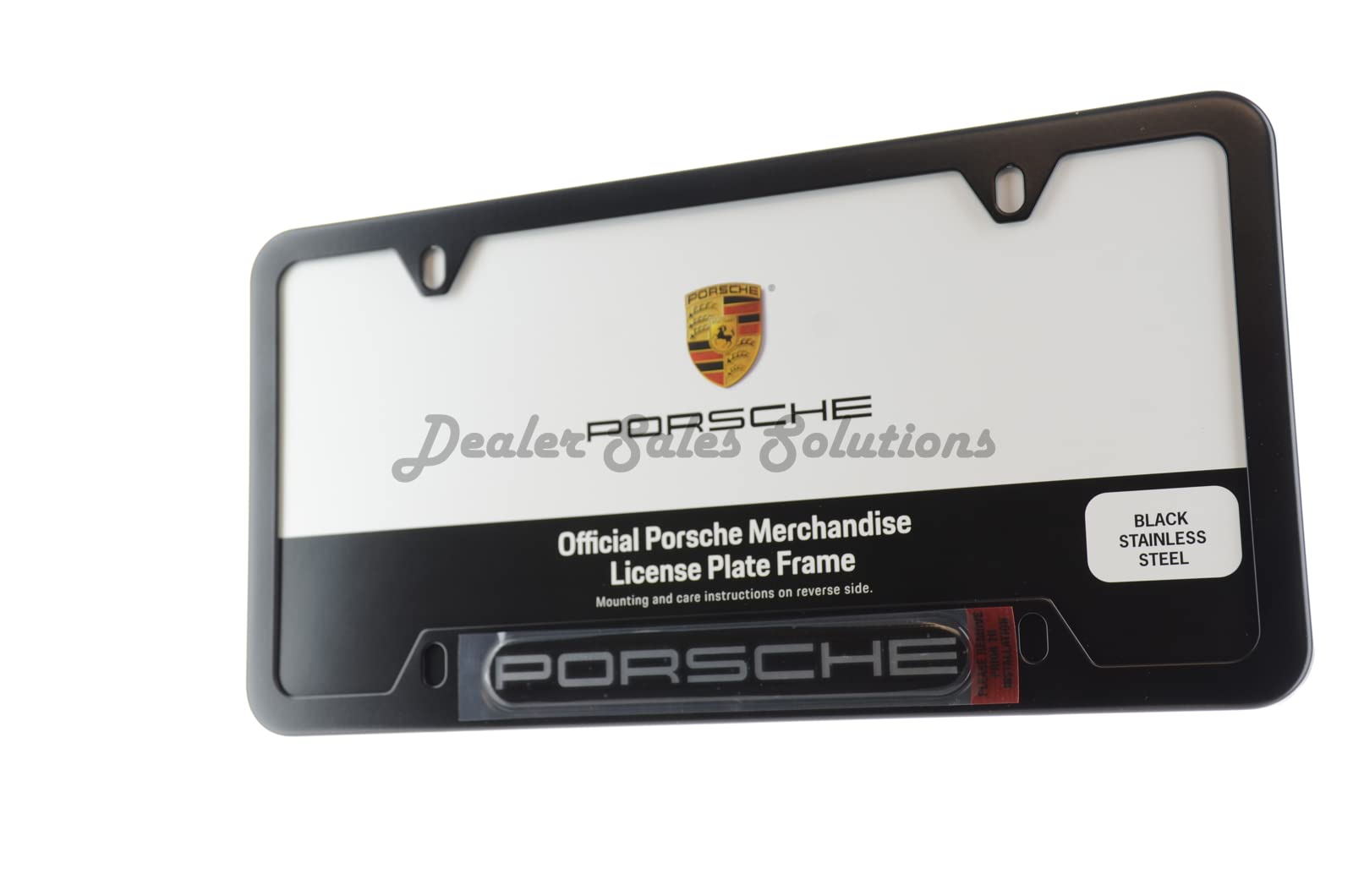Porsche Stainless Steel License Frame - Matte Black Finish, Model PNA 702 005 00