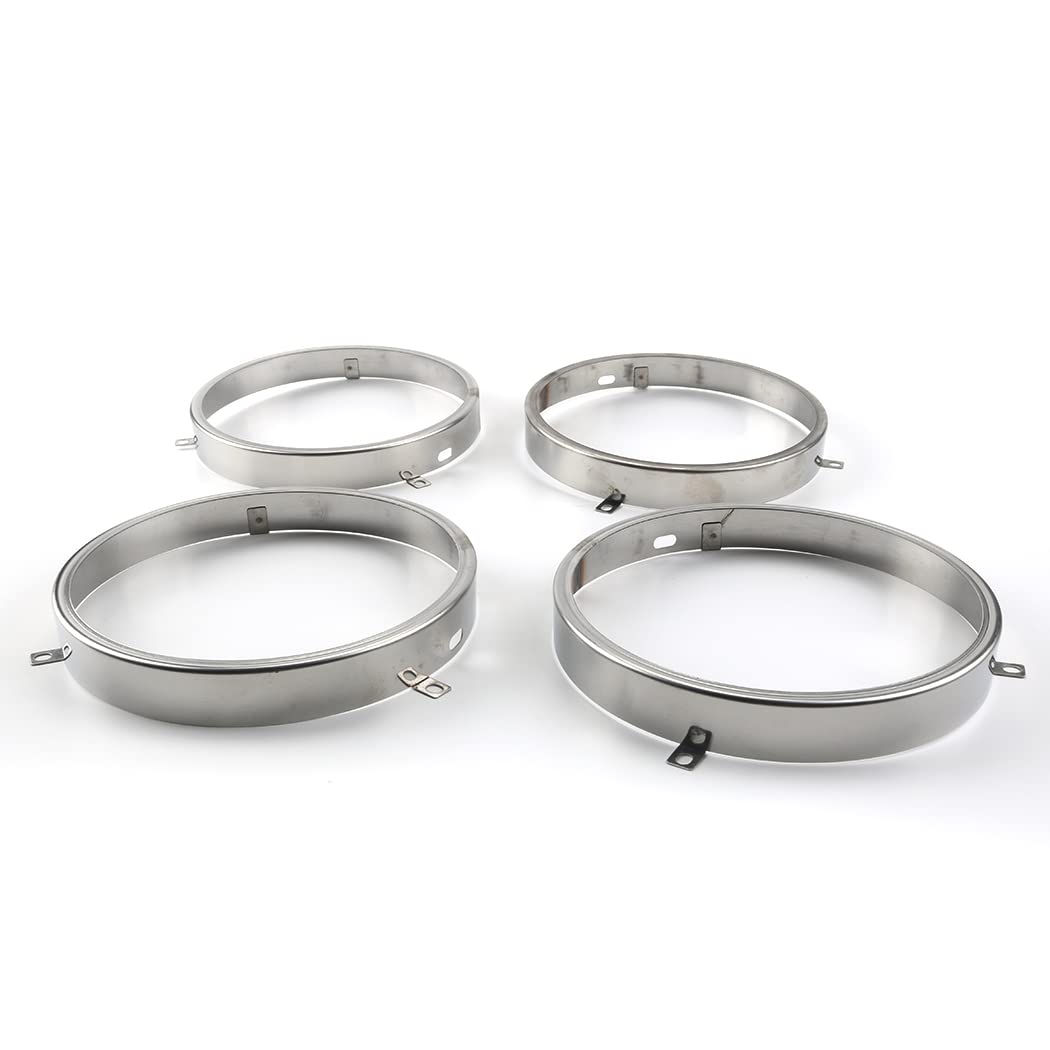 4Pcs Headlight Retaining Ring Headlamp Mounting Brackets 5 3/4'' Fits 1964-1972 Gm A Body