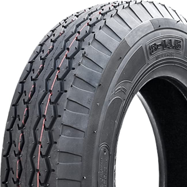 Nama NM519 Set of 2 Premium Trailer Mobile Home Tires - 8X14.5 Load Range G 14-Ply Black Side Wall