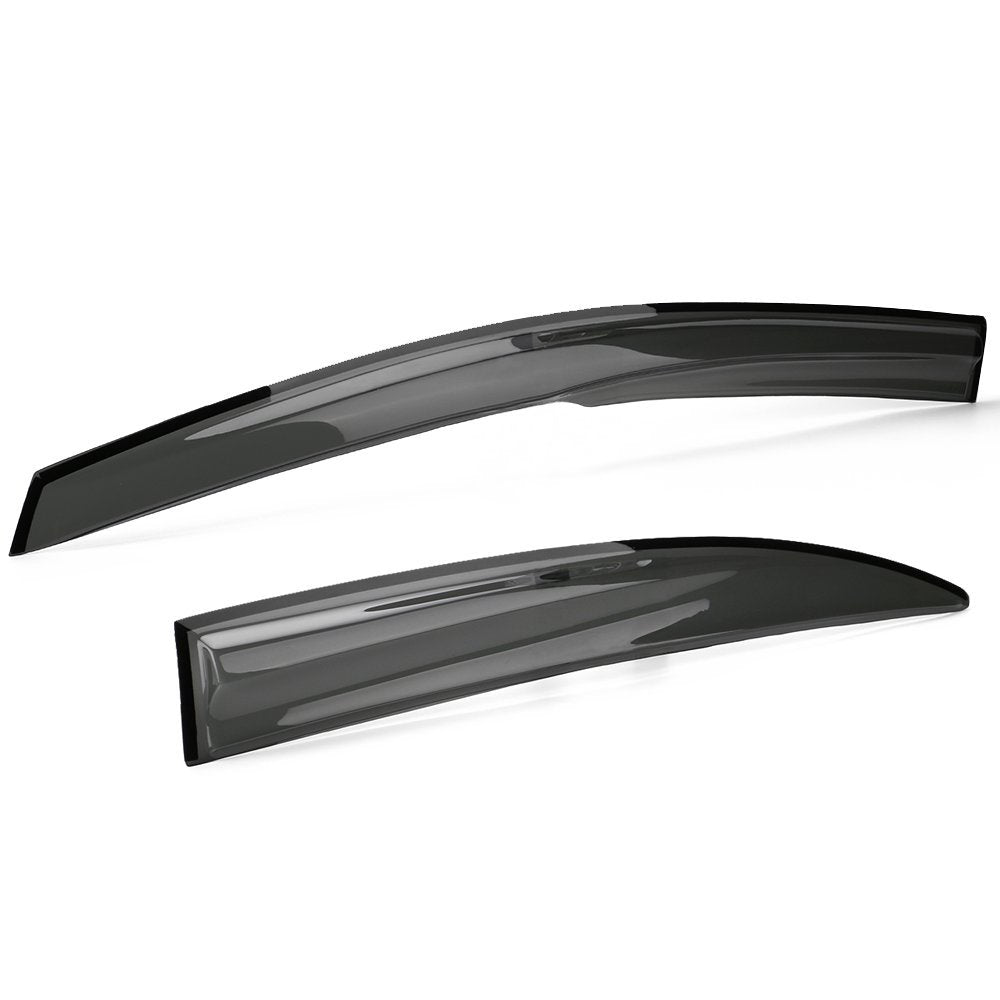 Ikon Motorsports Tape On External Window Visor, Compatible With 2006-2011 Honda Civic Sedan 4-Door Only, Acrylic Smoke Tinted Su