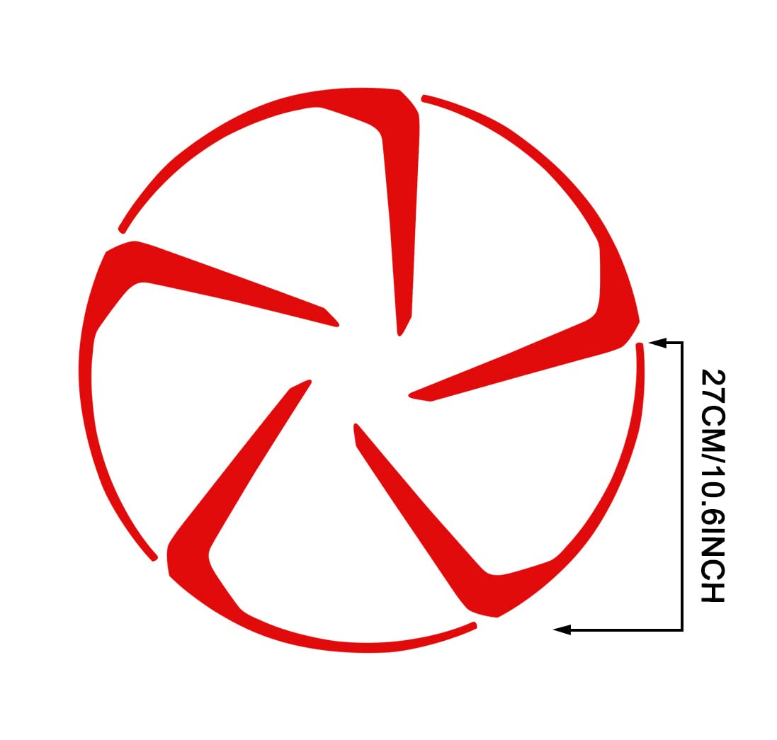 TOMALL Reflective Vinyl Wheel Rim Stripe Decal for Honda Accord 2018-2021, Waterproof, Red, Safety Warning Overlay