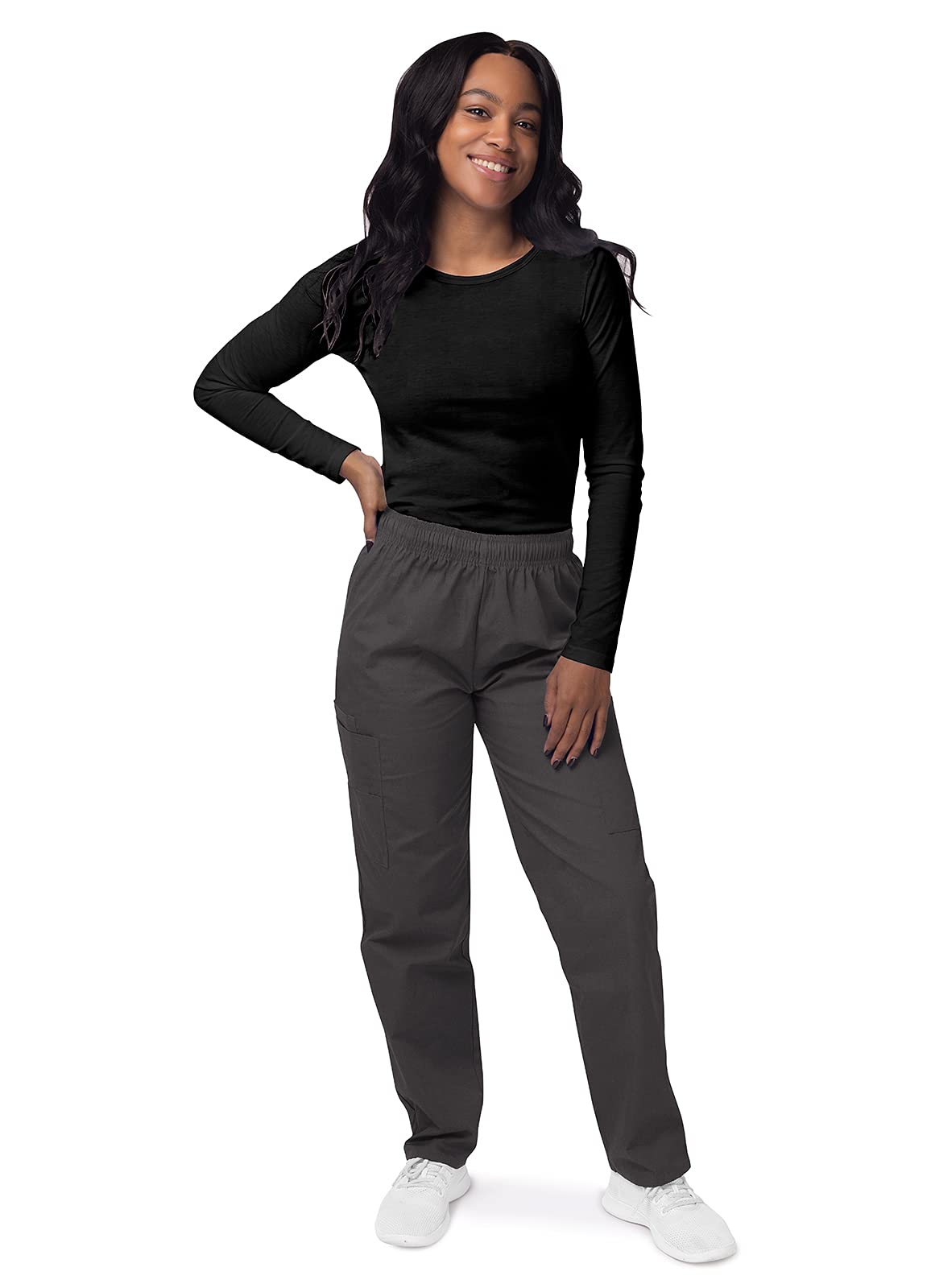 Sivvan Scrubs For Women - Long Sleeve Comfort Underscrub Tee 3-Pack - S85003 - Black - Xs