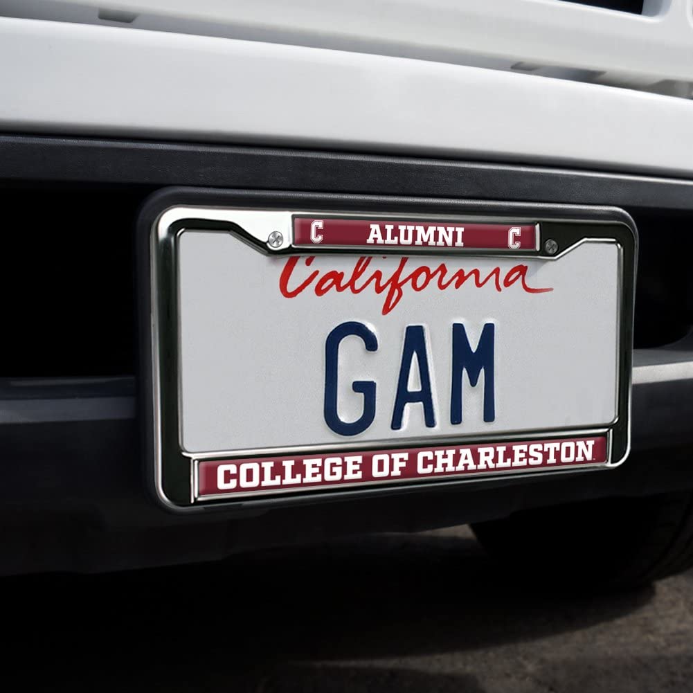 GRAPHICS & MORE College of Charleston Alumni Metal License Plate Frame - Full Size, One Size, Durable Metal, Team Spirit