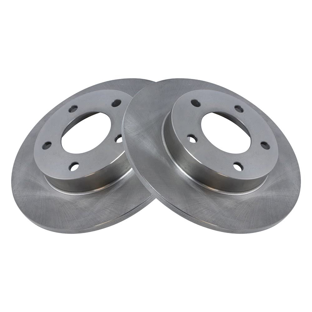 Trq Rear Brake Rotors Set Solid Compatible With 1993-1997 Ford Probe Mazda 626 Mx-6 2001-2003 Protege 2002-2003 Protege5