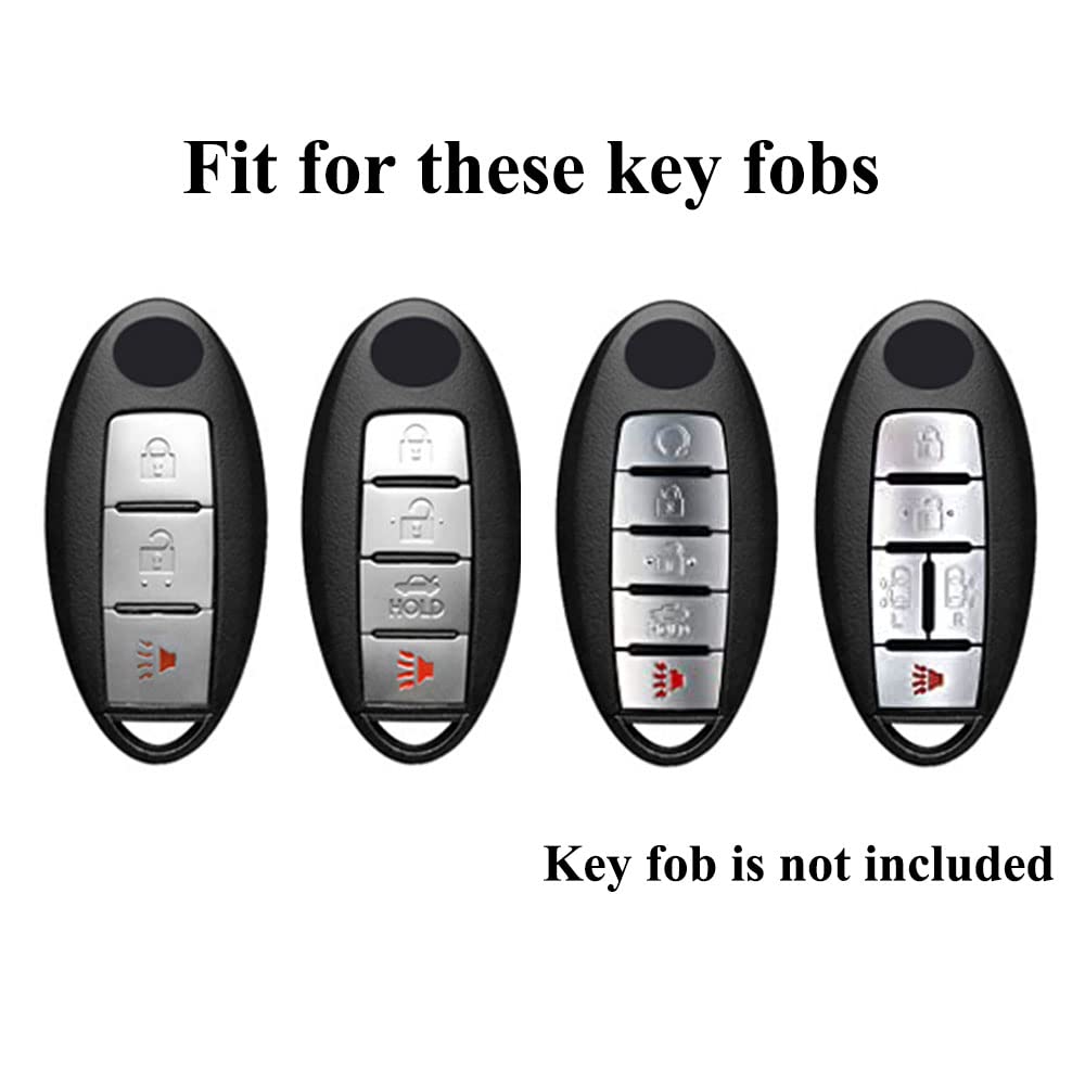 Ornater Key Fob Cover for Nissan - Silver Bling Crystal Diamond, Full-size, Model BDKS-1129, Compatible with Altima, Maxima, Murano, Rogue