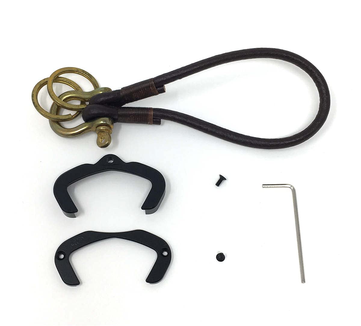 Crazy Metalman Key Holder For Can Am Spyder F3 Rt Rt-S St Rsi Accessory Key Hole Cover Black With Dark Leather Rope Ver3.0