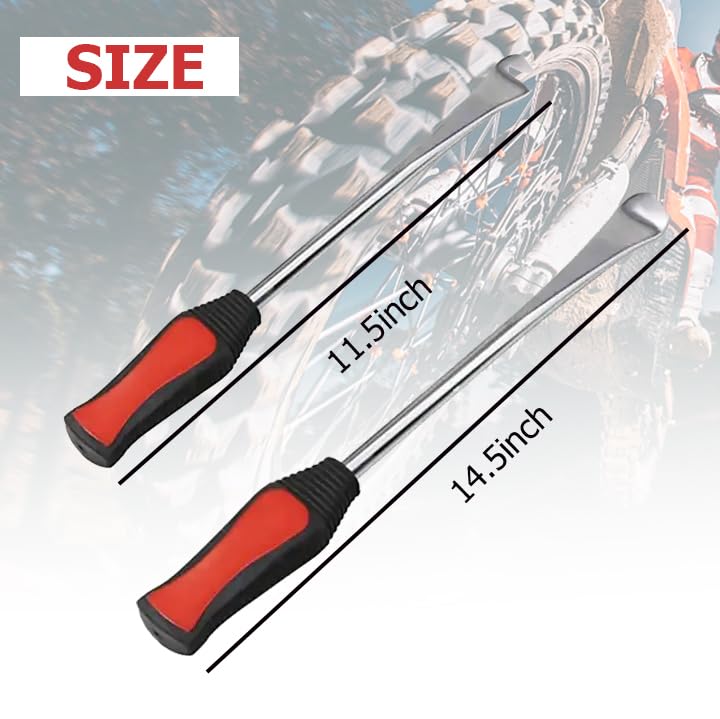 Wintowin Tire Spoons Lever Motorcycle Dirt Bike Lawn Mower Tire Changing Tools With Bag 1X14.5 Inch 2X11 Inch Tire Irons 3X Rim