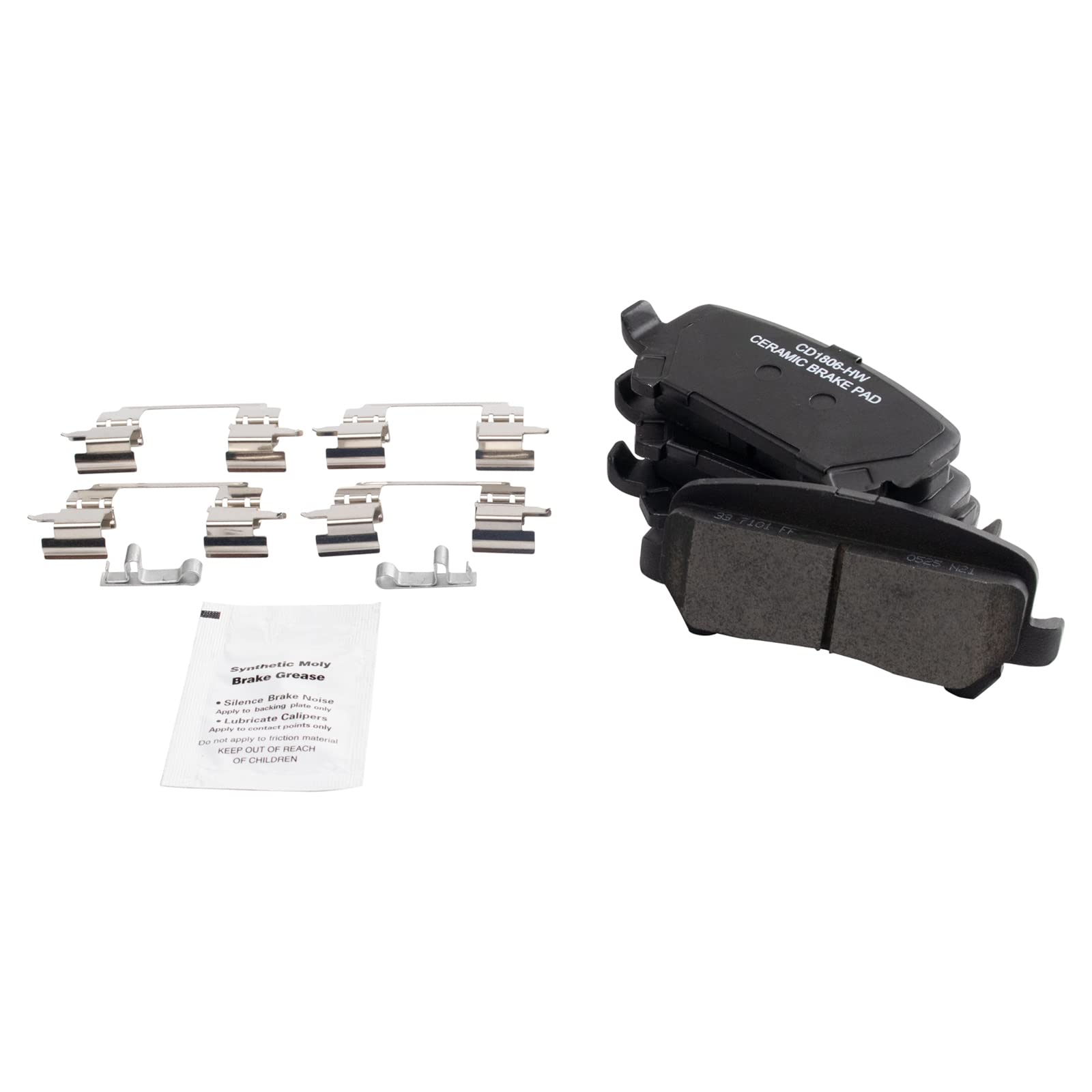 Trq Rear Brake Pad & Rotor Kit Brake Pads Brake Rotor Parking Brake Shoe Set Ceramic Compatible With 2015-2019 Chevrolet Colorad