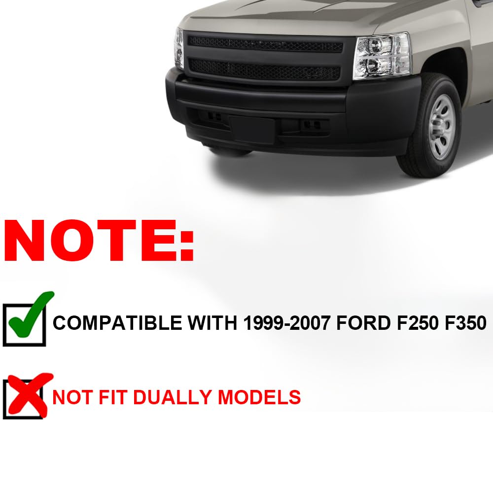 PIT66 Fender Flares Set for 1999-2007 Ford F250 F350, Black Polypropylene, Fits Styleside Models, 4 Pcs