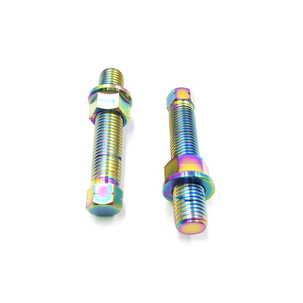 Prootom Motorcycle Titanium Alloy Chain Adjuster Bolt 1 Pair M8*1.25 Motocross For Crf Wrf Yzf Kxf Rmz Dirt Bike (M8 Phantom)