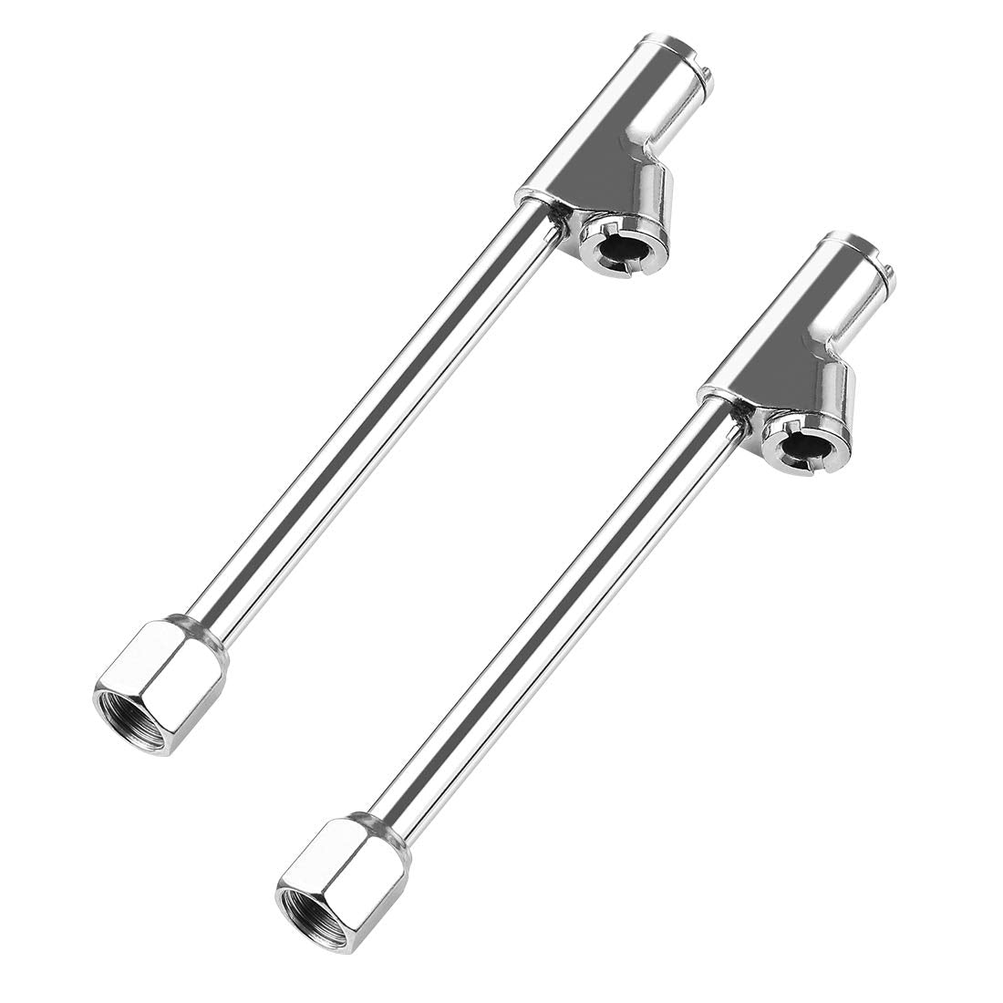Czc Auto Inflatable Air Chuck Straight On Foot Dual Head Truck Tire Chuck 1/4'' Fnpt Extension Stem Compatible With Inflator Air