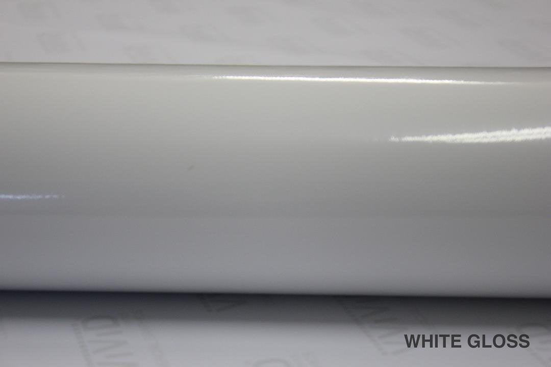 White Gloss 5 Feet X 1 Foot Vinyl Wrap Roll With Air Release Technology