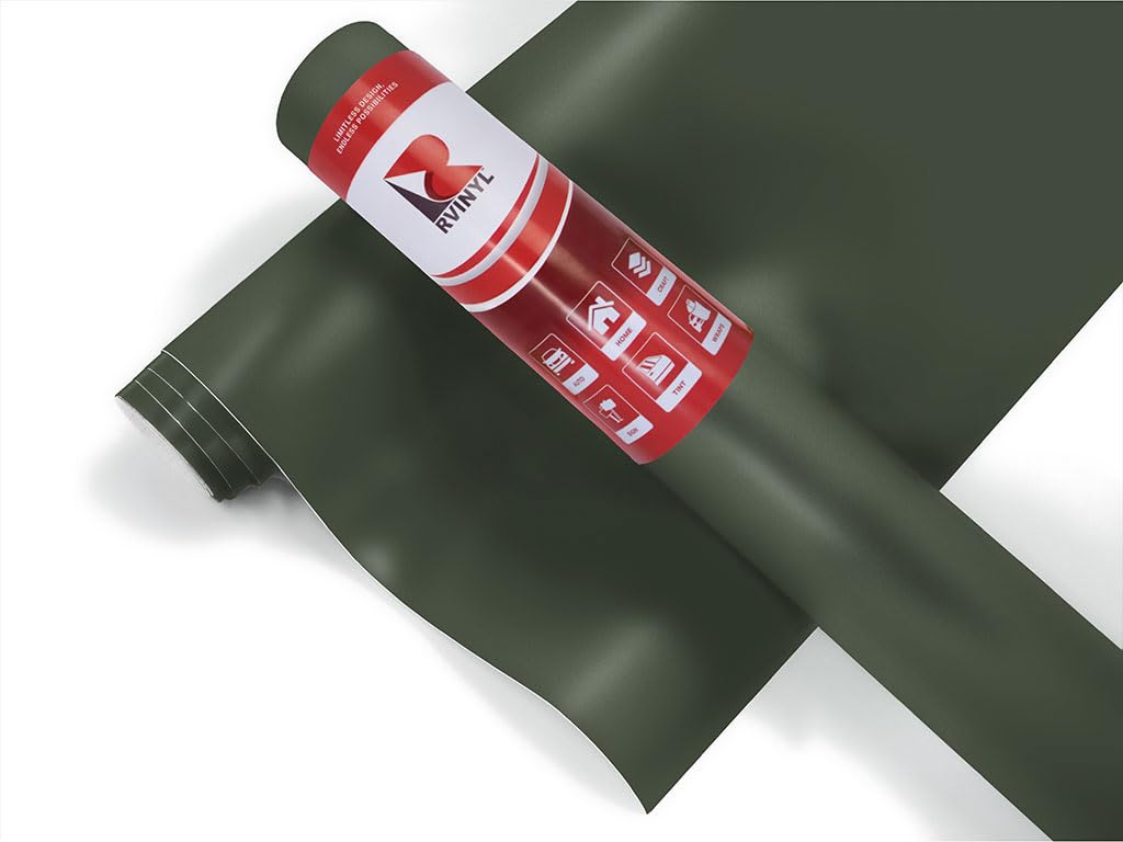 3M 2080 M26 Matte Military Green (5Ft X 27Ft) Vinyl Wrap Film Sheet With Air-Release For Cars, Trucks & More (135Sq Ft Roll)